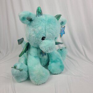 FAO Schwarz Glow Brights Dragon Stuffed Plush LED Lights w/Sound 14" WORKS NEW